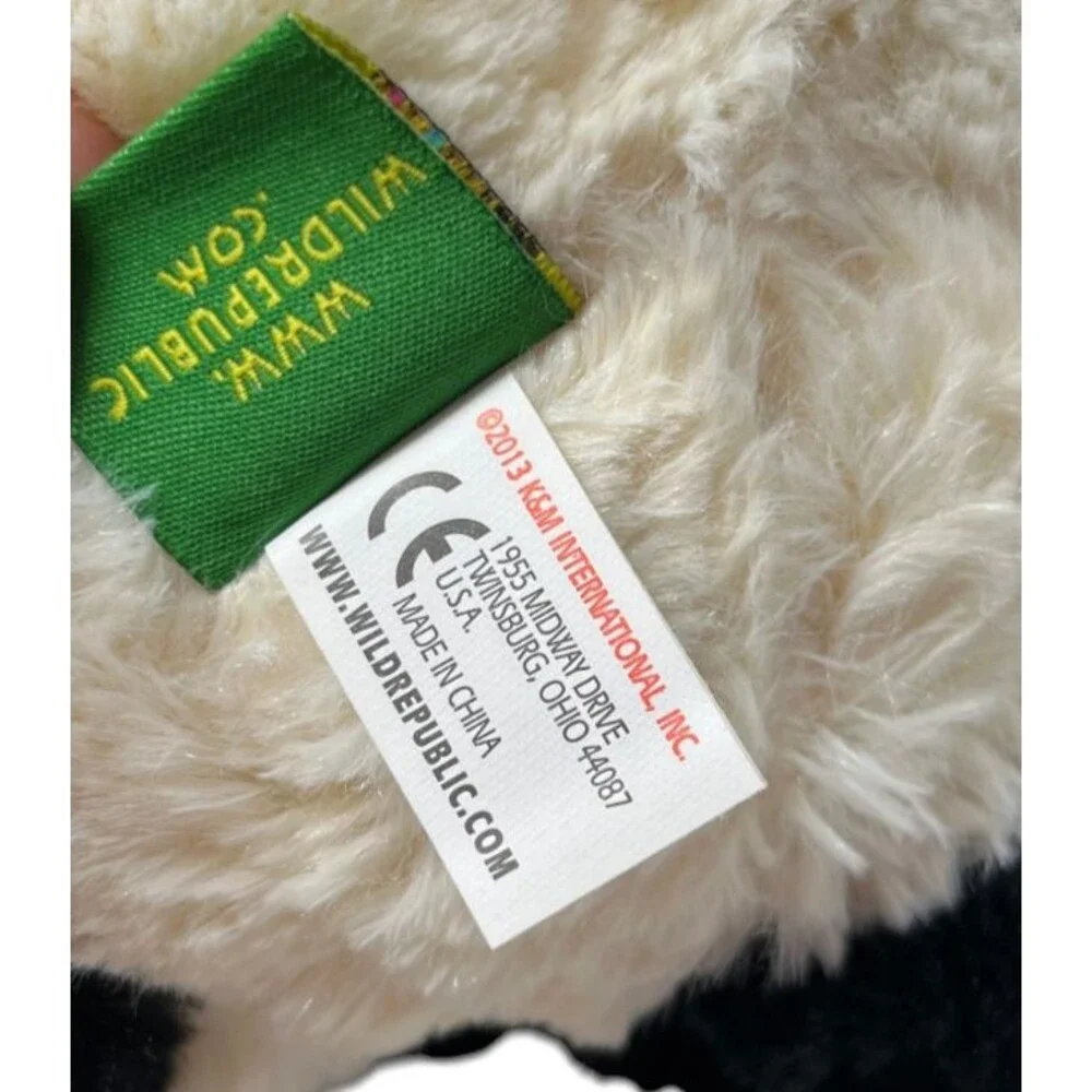 Wild Republic Panda Bear Unisex Size 10 In Black White Colorblock Kidcore Cuddle
